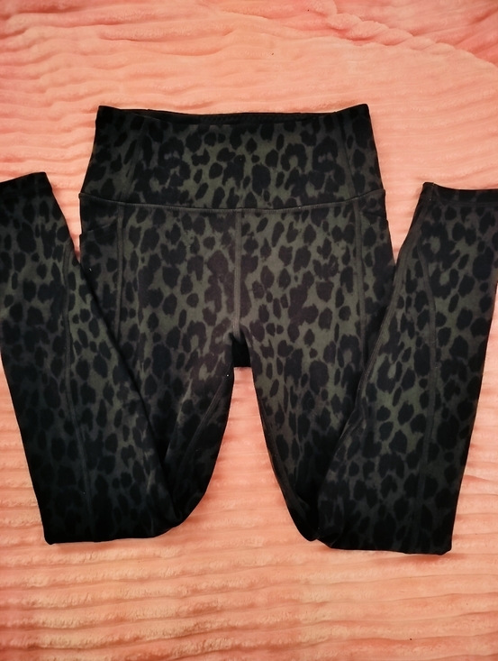 Victoria's Secret Pants - Victoria's Secret Dark Gray Black Leopard Print High-Waist Leggings - Size 4